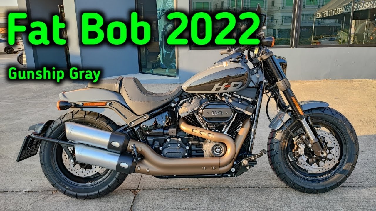 Fat Bob 2022 Gunship Gray Walkaround Close up details