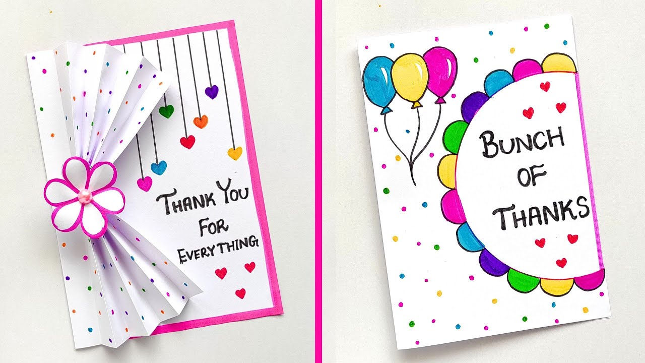 2 Thank You Greeting Card 😍 | Easy & Awesome Thank You Card | Last Minute Thank You Card for Teacher