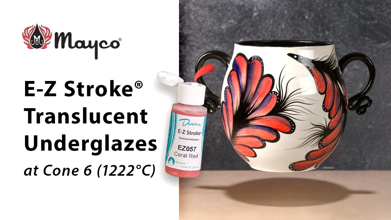 E-Z Stroke® Translucent Underglazes at Cone 6 (1222°C)