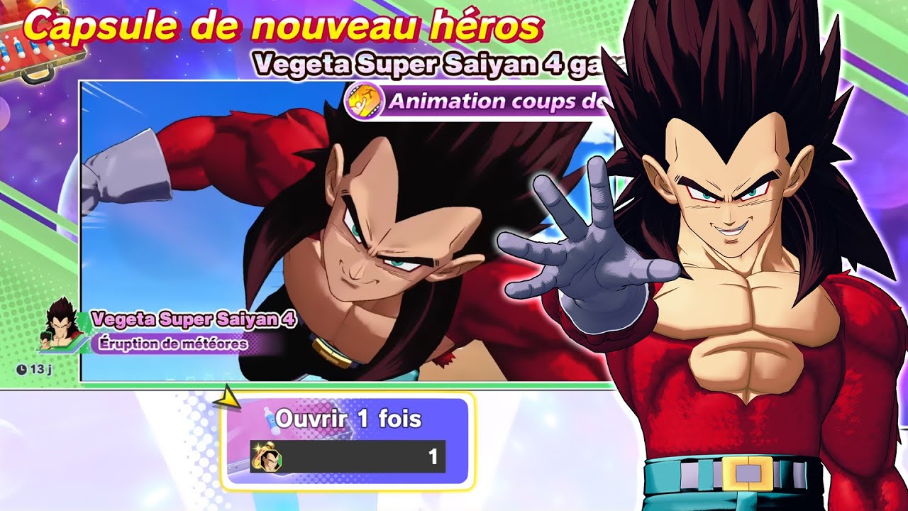 🔴INVOCATION & TEST VEGETA SSJ4 ! DRAGON BALL Gekishin Squadra