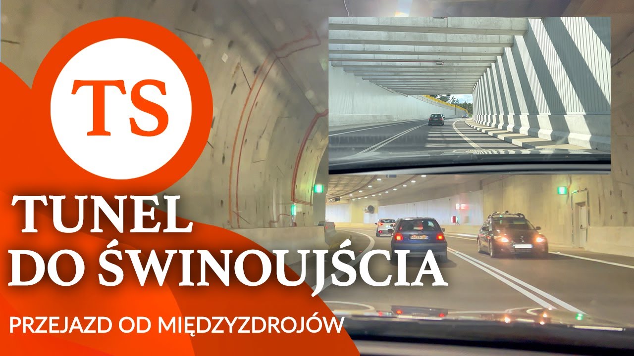 Świnoujście - Tunel pod Świną na wyspę Uznam - Przejazd od Międzyzdrojów