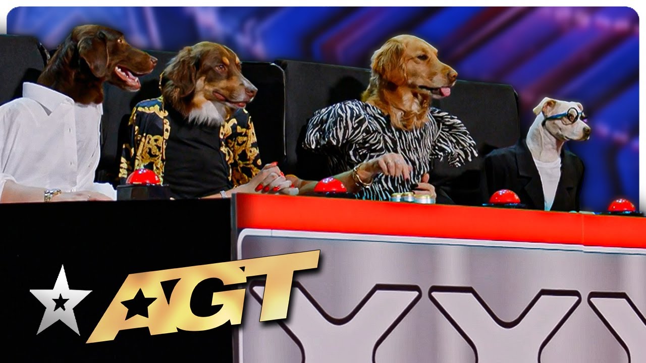 У собак есть талант! Судьи становятся собаками на шоу AGT!