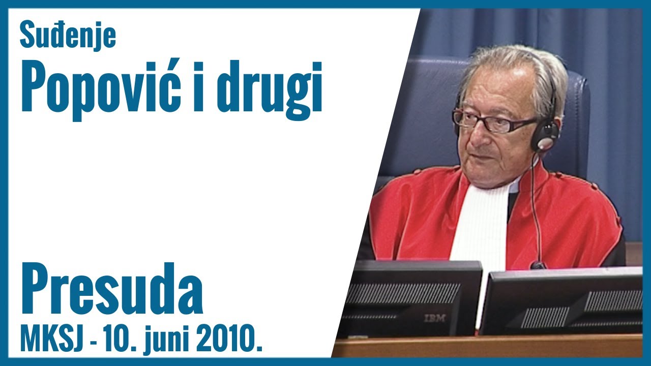 Popović i drugi - Izricanje prvostepene presude, 10. juni 2010.