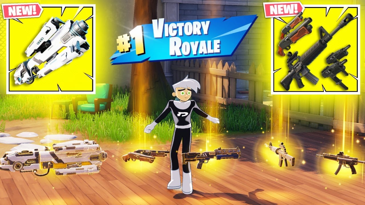 DANNY PHANTOM vs ALL MYTHIC WEAPONS ( FORTNITE CHAPTER 7 SEASON 1)