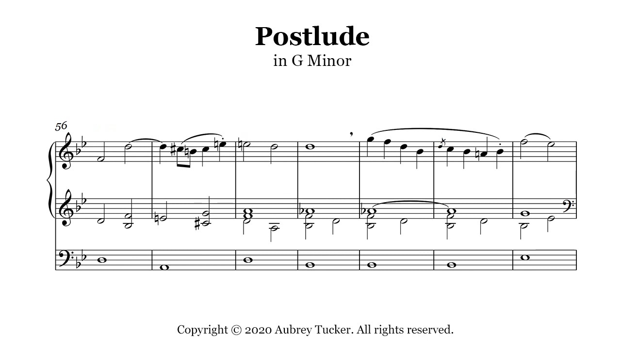 Organ: Postlude in G Minor - E. L. Ashford