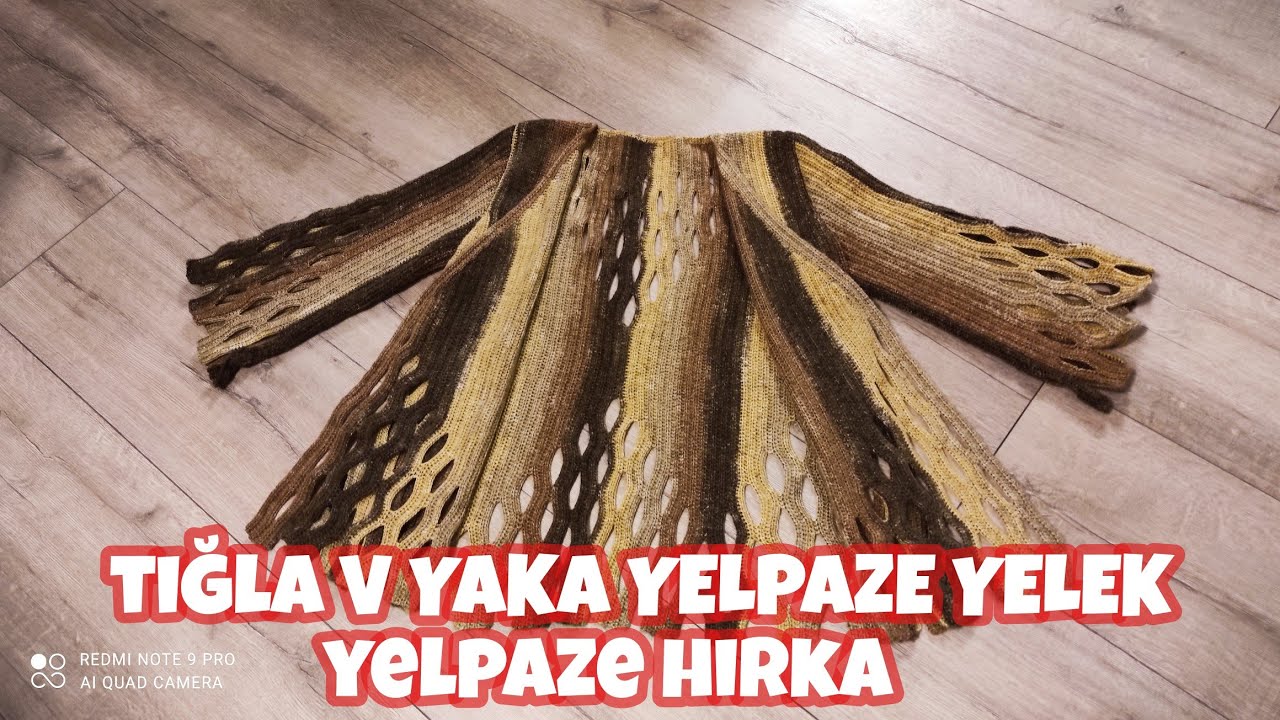 KİMSEDE YOK👌BENİM TASARIMIM 👍TIĞLA V YAKA YELPAZE YELEK YELPAZE HIRKA 6 hırka final ❤️@Örgü Hocam