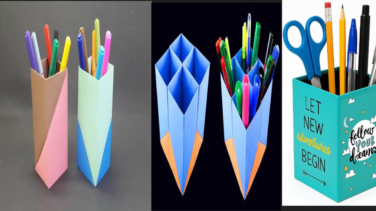 How to make DIY Paper Pen Pencil Stationery Holder#paper se pen pencil holder kaise bnaean#craftidea