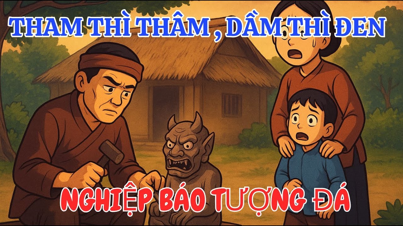 Tham Thì Thâm , Dầm Thì Đen - Nghiệp Báo Bức Tượng Cổ - Truyện Nhân Qủa Báo  Ứng