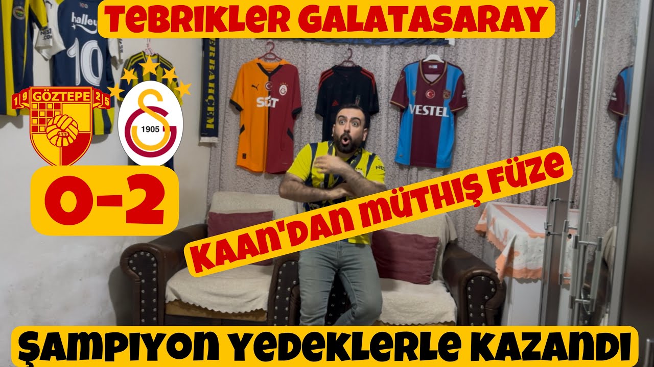Delil Reis Şampiyon Galatasaray vs Göztepe Maçı Tepki Videosu - Tebrikler Galatasaray #keşfet #gs