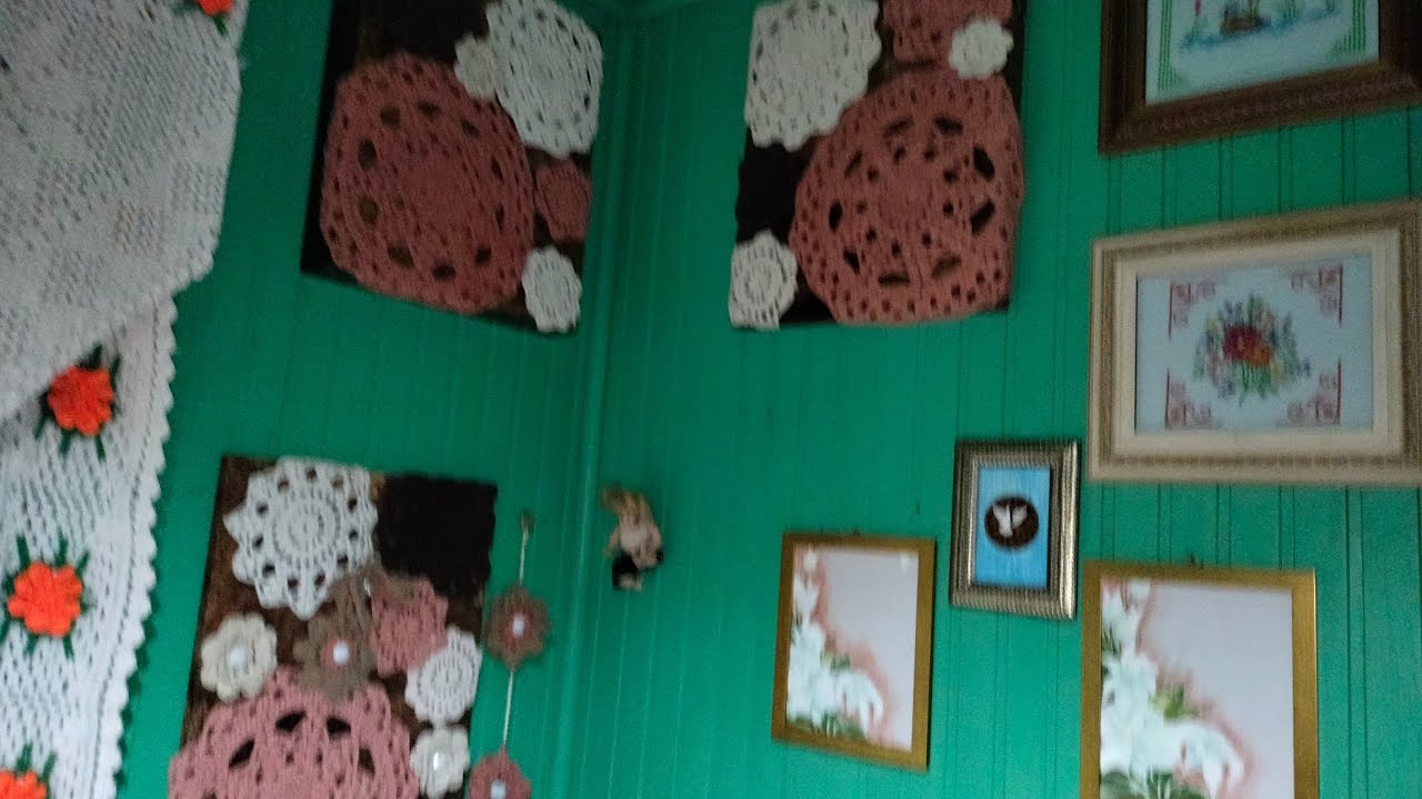 Como eu faço quatro de crochê para parede.❤️💓💕