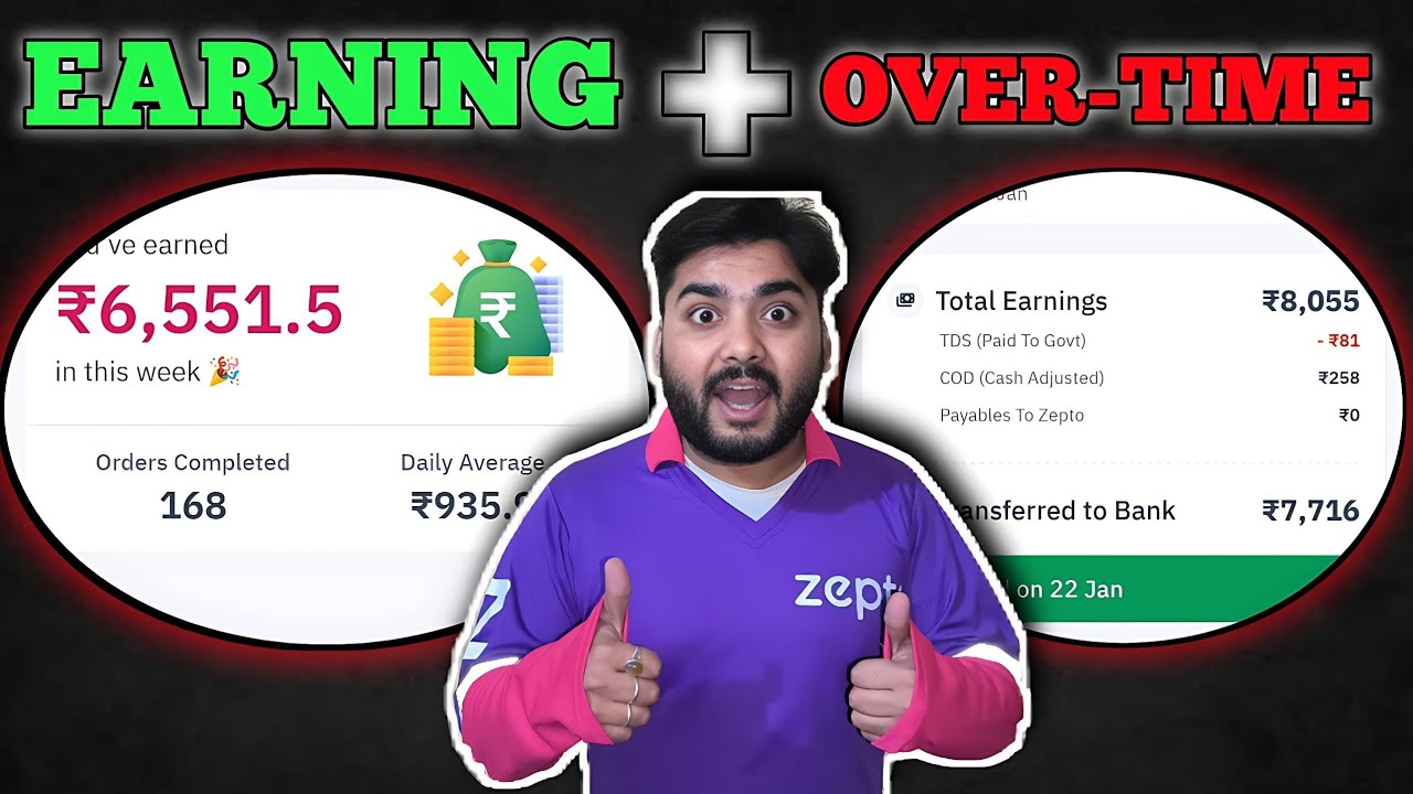Zepto Delivery Partner Earnings | Zepto Earnings | Zepto Delivery Boy Earning