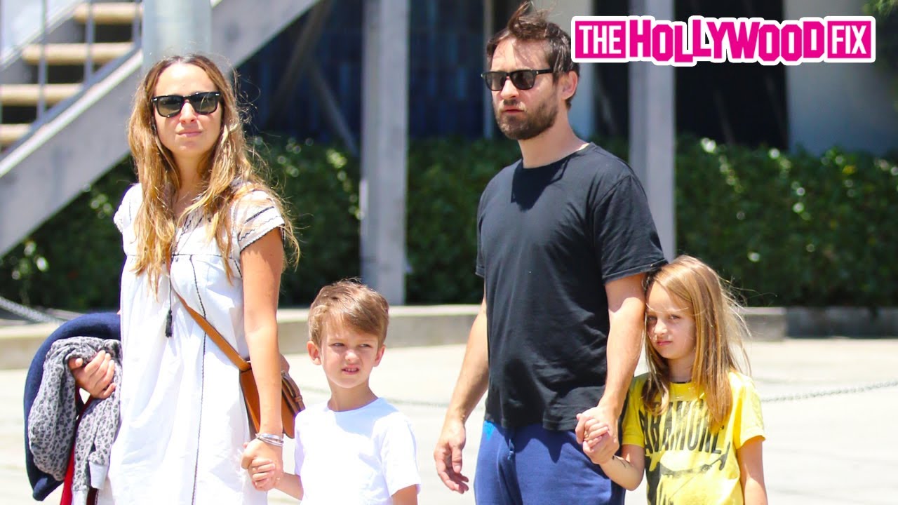Tobey Maguire, Wife Jennifer Meyer, Kids Otis & Ruby Celebrate Mother's Day At Gracias Madre In WeHo