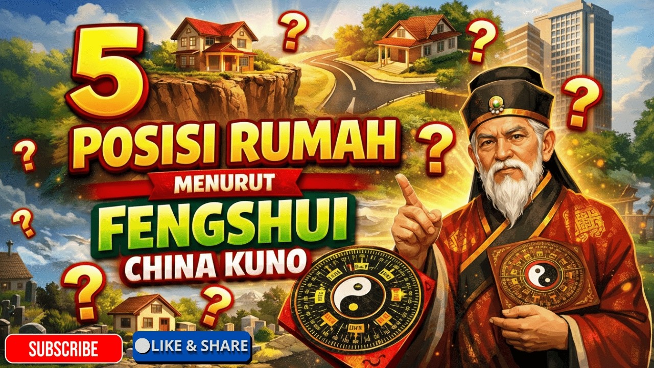 RAHASIA FENGSHUI 🔥 5 POSISI RUMAH MENURUT FENGSHUI CHINA KUNO 🔥