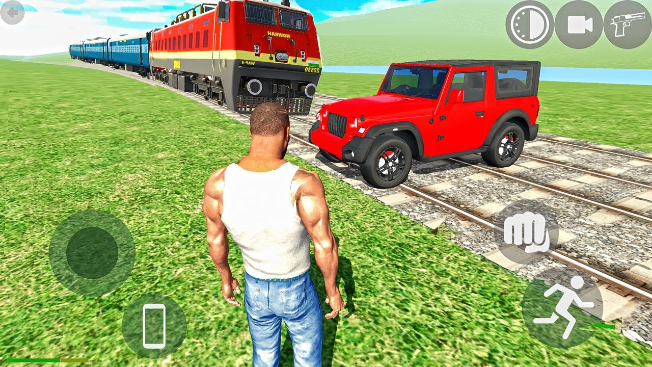 Indian Train Vs Thar Jeep - Indian Bikes Driving Game 3D - Android Gameplay