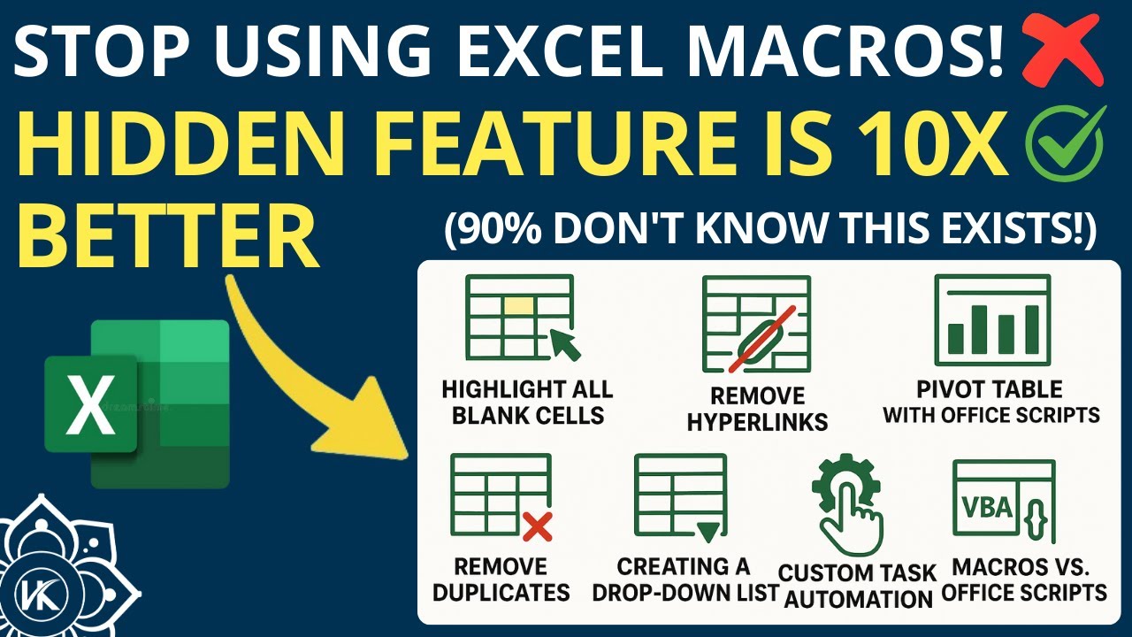 🚀 STOP Using Excel Macros! This Hidden Feature is 10x Better