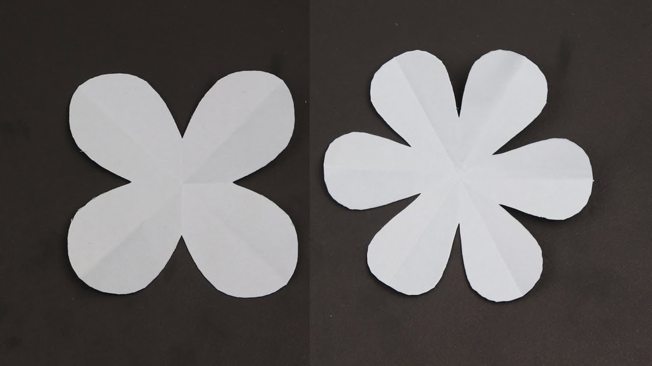 How to Make Easy 4 & 6 Petal Paper Flowers 🌸 - DIY | Very Simple Petals Flower for Beginners Making