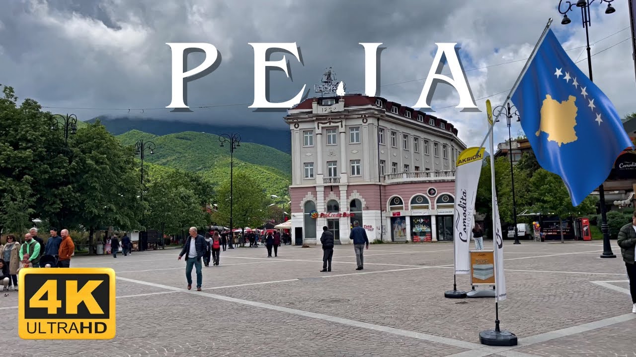 Peja, Kosova - Walking around city center