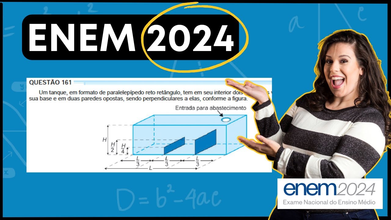 ENEM 2024 | Um tanque, em formato de paralelepipedo reto retângulo
