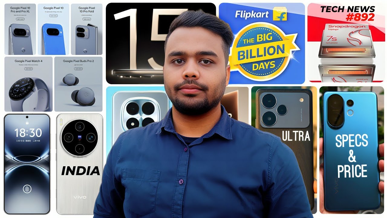 Realme P4 ULTRA is Coming | Vivo T4 Pro - Exclusive | Vivo X300 🇮🇳 | 7s Gen 4 | Pixel 10 Launched