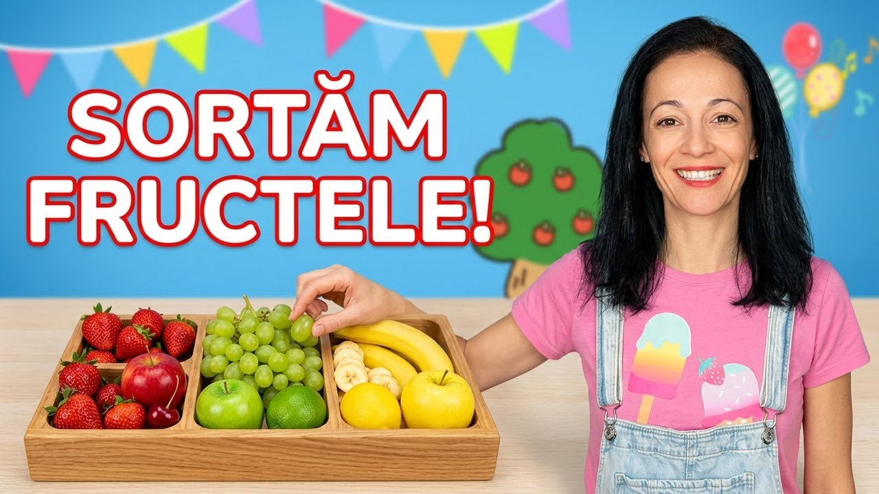Învățăm culorile! Hai să Sortăm Fructele!🎨🍏🎶 Culori, Cântece și Jocuri Educative cu Roxi 🎵🌈