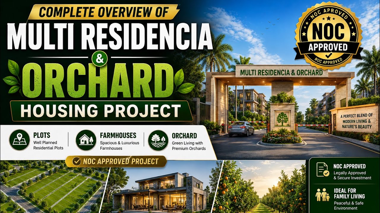 Complete overview of Multi orchard housing project 2026 | NOC approved Farm houses 