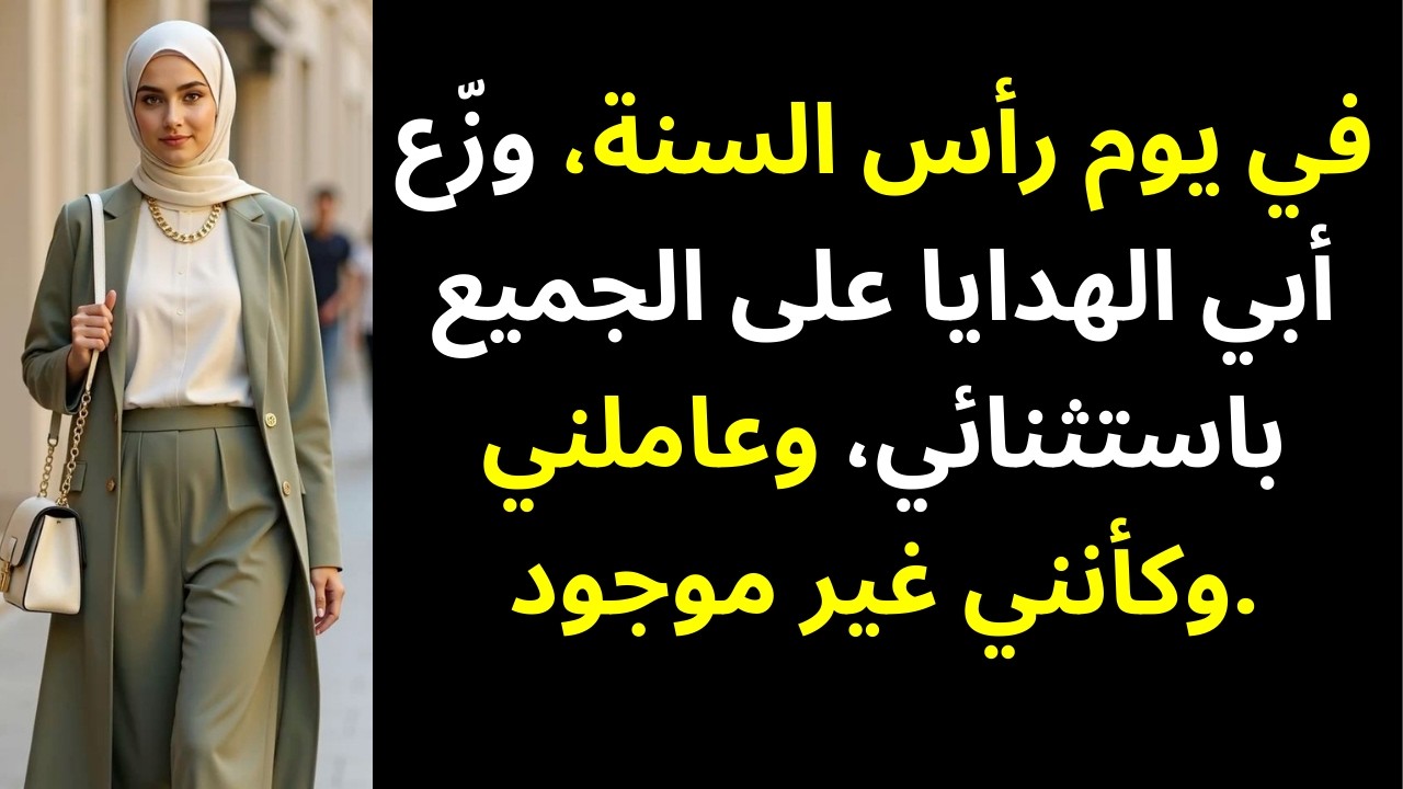 في يوم رأس السنة، وزّع أبي الهدايا على الجميع باستثنائي، وعاملني وكأنني غير موجود.
