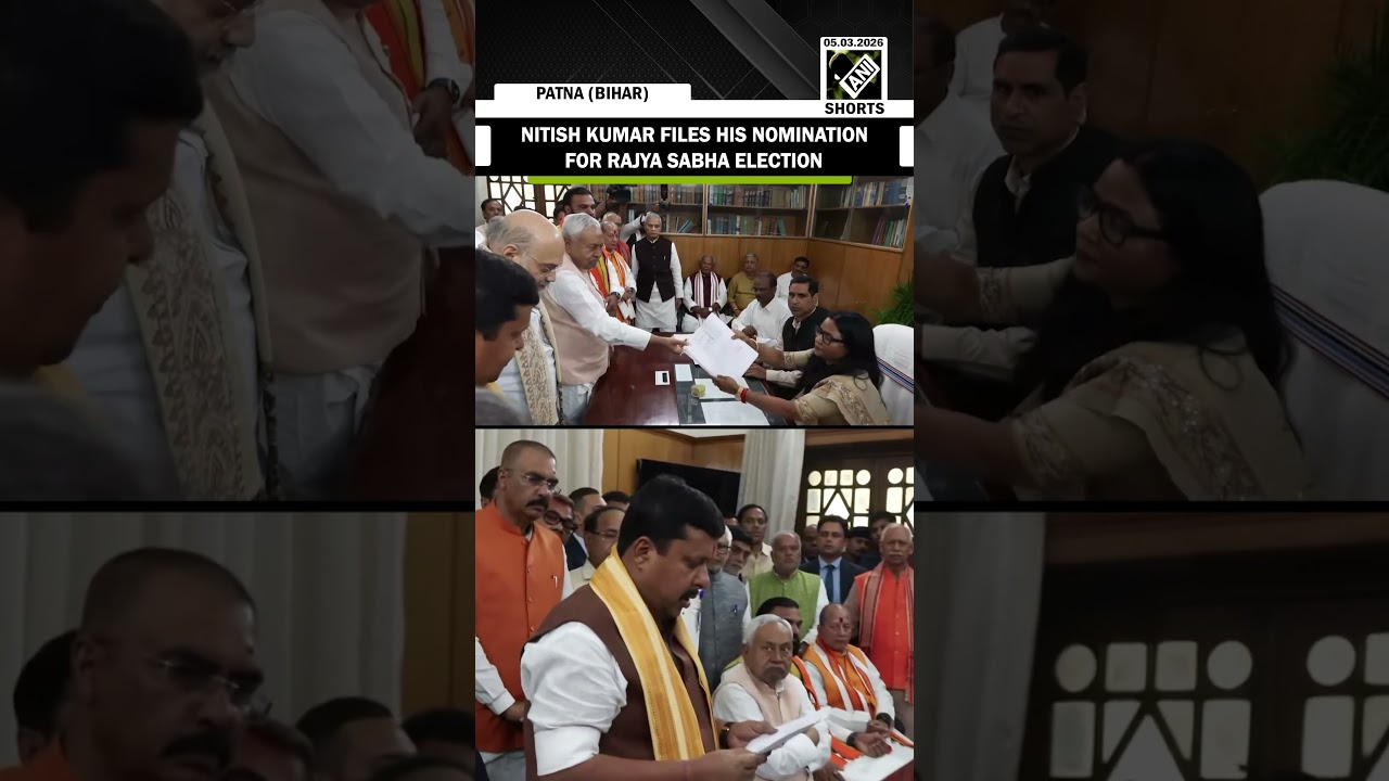 Bihar Chief Minister Nitish Kumar files his nomination for Rajya Sabha Election