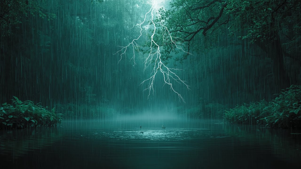 Beautiful Little River in the Rain 🌧️  Relaxing Rain Sounds for Sleep, Meditation & ASMR
