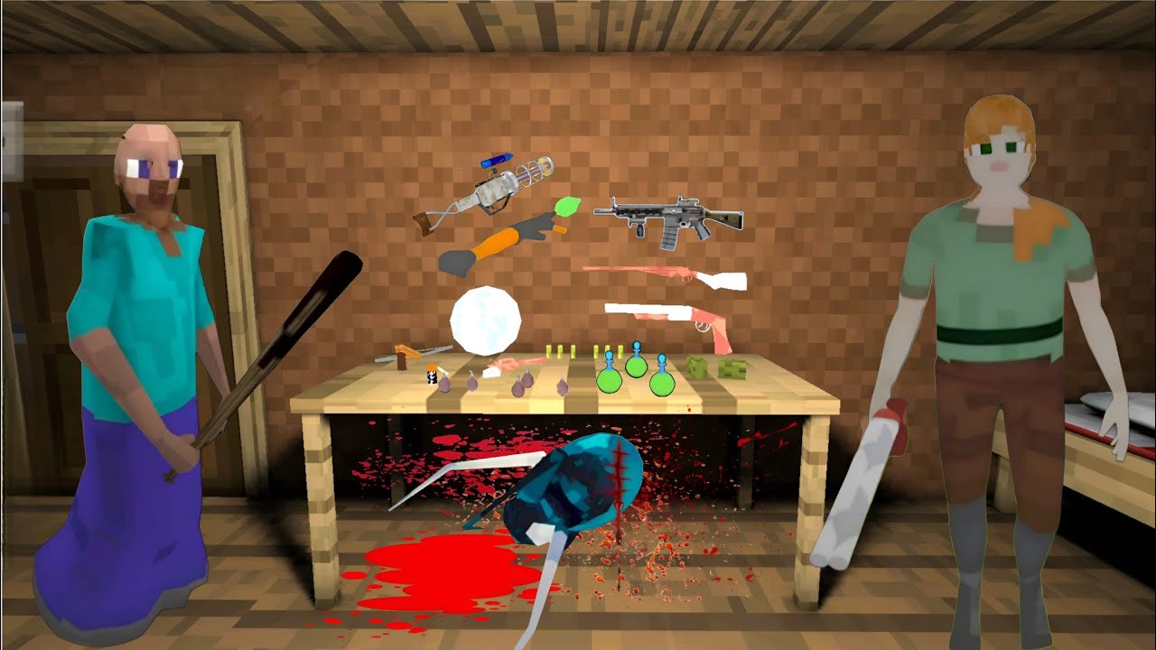 All Unlimited Weapons In Granny Minecraft & All Her Family | Granny Minecraft New Update