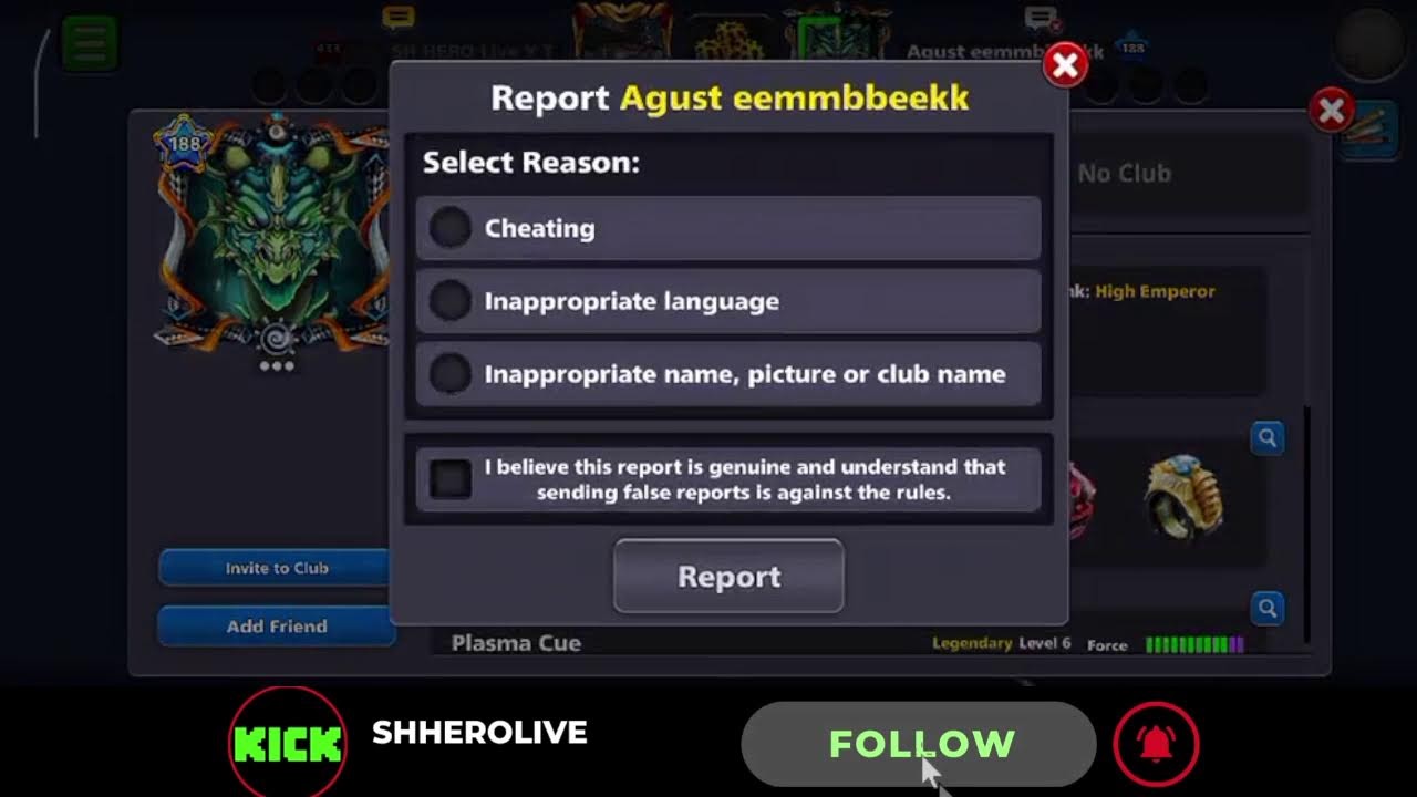 8 ball pool Live streaming of SH HERO #8ballpool