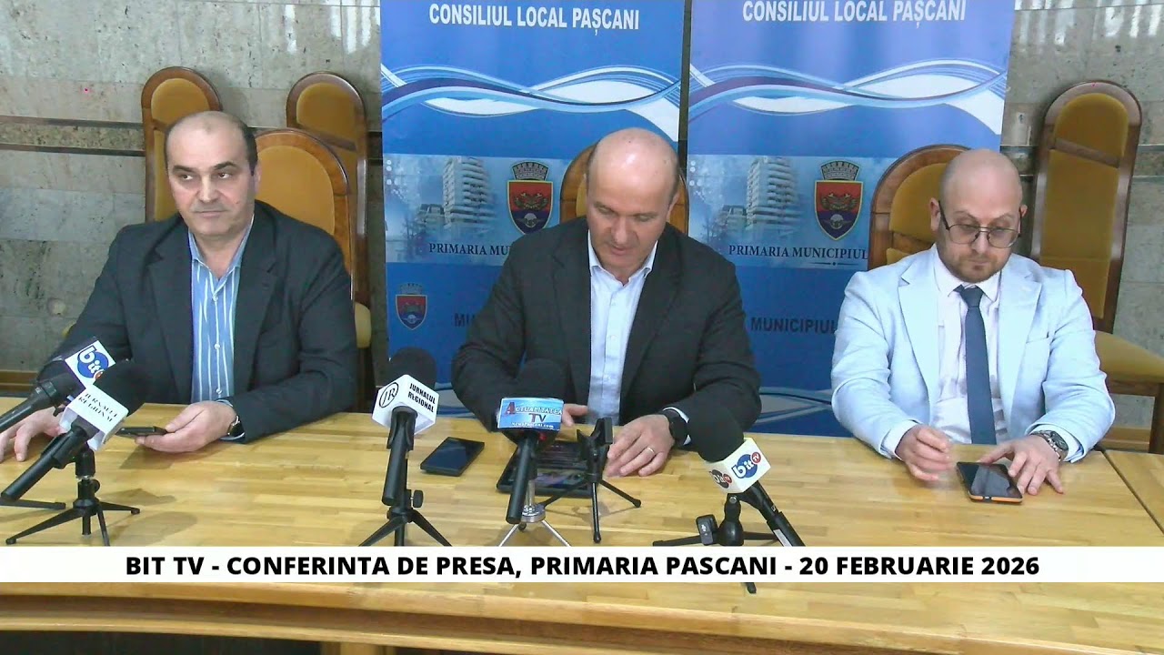 BIT TV LIVE - CONFERINTA DE PRESA, PRIMARIA PASCANI - 20 FEBRUARIE 2026