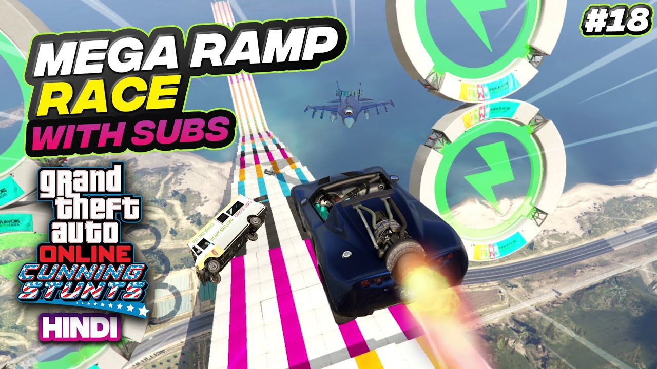 GTA 5 Online MEGA RAMP race with subs and friends full musti. #18