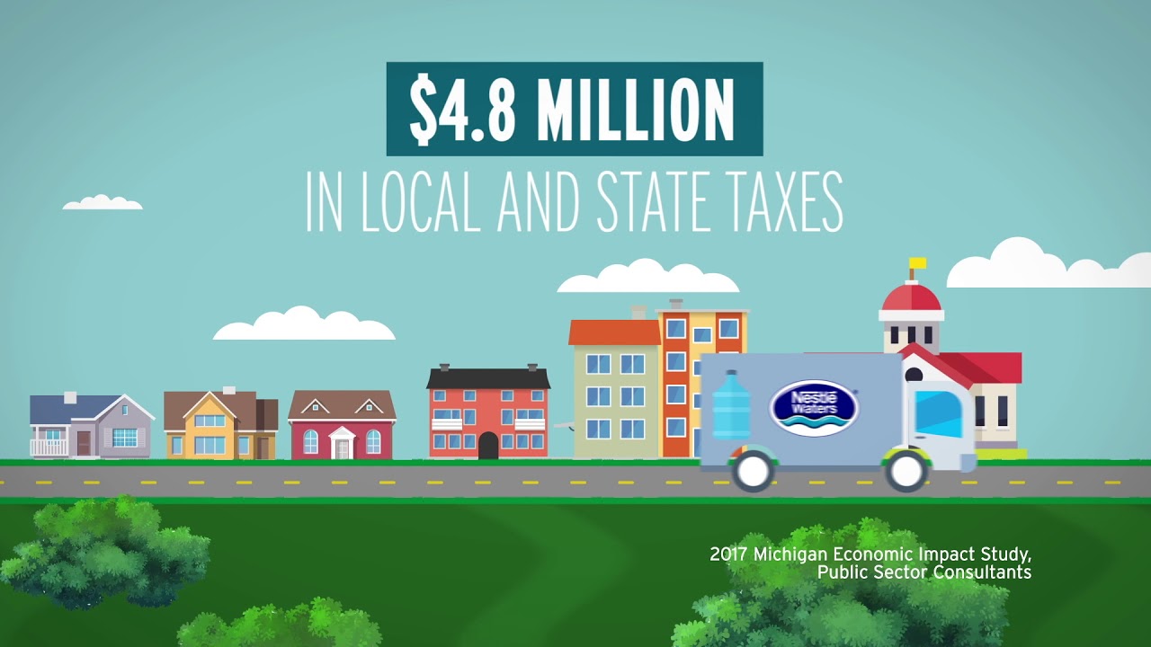 How much does Nestl&eacute; pay for water in Michigan?