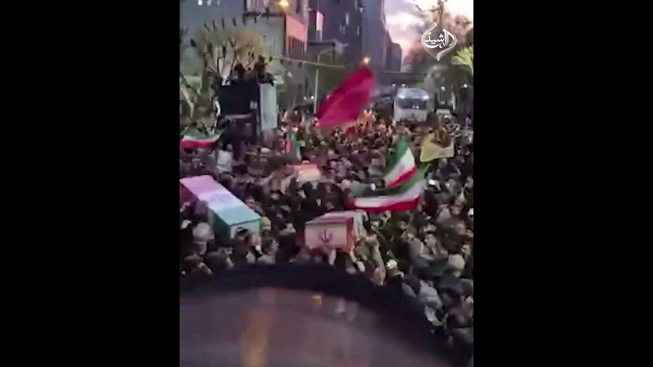 مشاهد من تشييع علي لاريجاني ونجله مرتضى