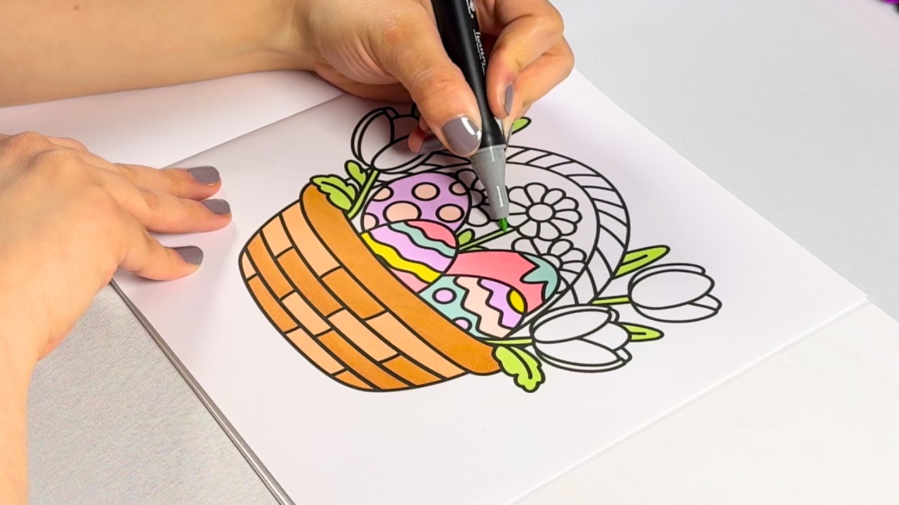 Satisfying Easter Egg Coloring ASMR 🐣🌸 No Talking | Cozy Spring Relaxation #coloring #arttherapy