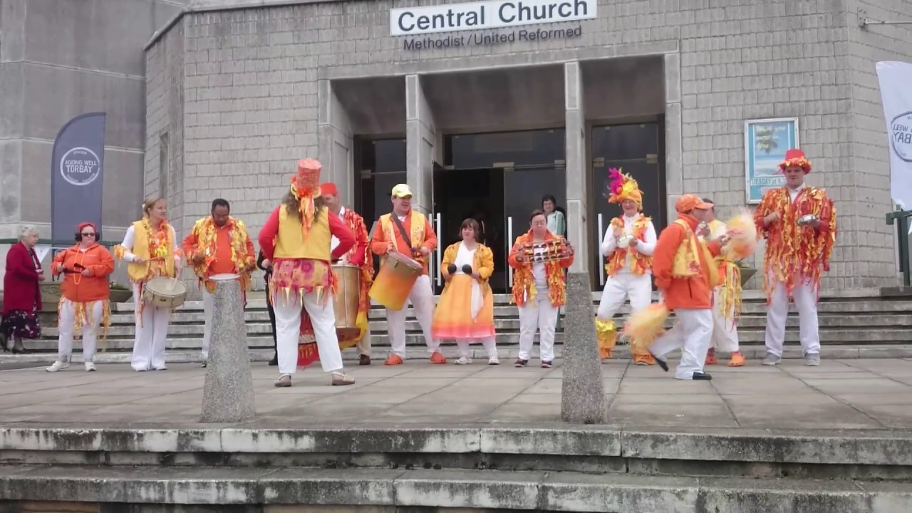 ROC Samba band at Ageing Well event in Torquay 6th May 2017