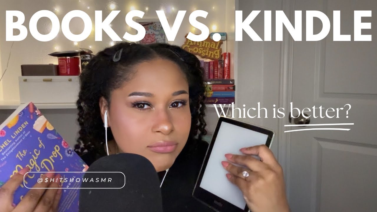 ASMR Kindle vs Traditional Books - Which is Better? (book tapping, clicky whispers, ramble)