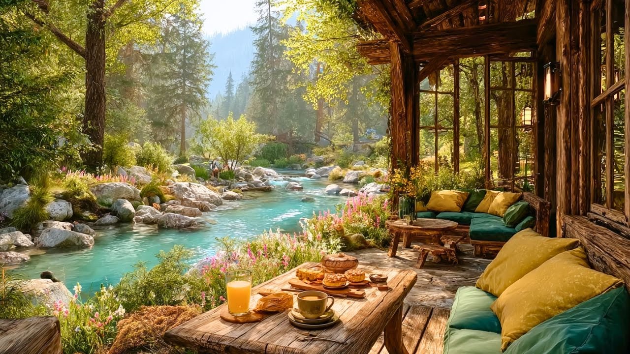 Sit by the River 🍃🌸 Soft River Flow and Spring Birds to Release Tension and Quiet the Mind