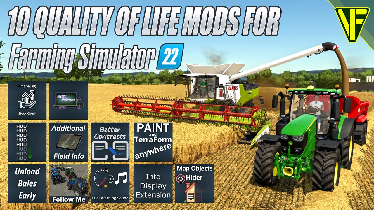 10 обязательных модов для улучшения качества жизни в Farming Simulator 22!