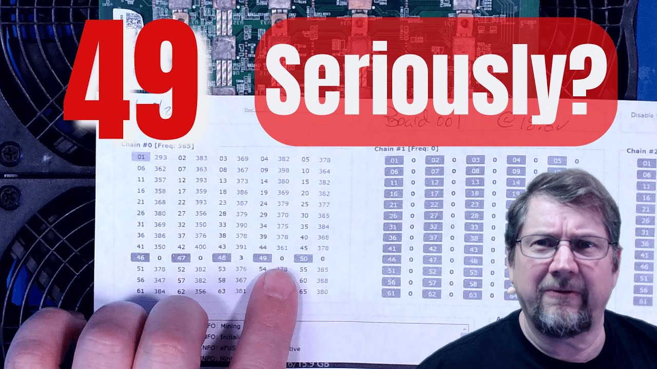 Chip 49 fails again - S17+  board 001  Antminer