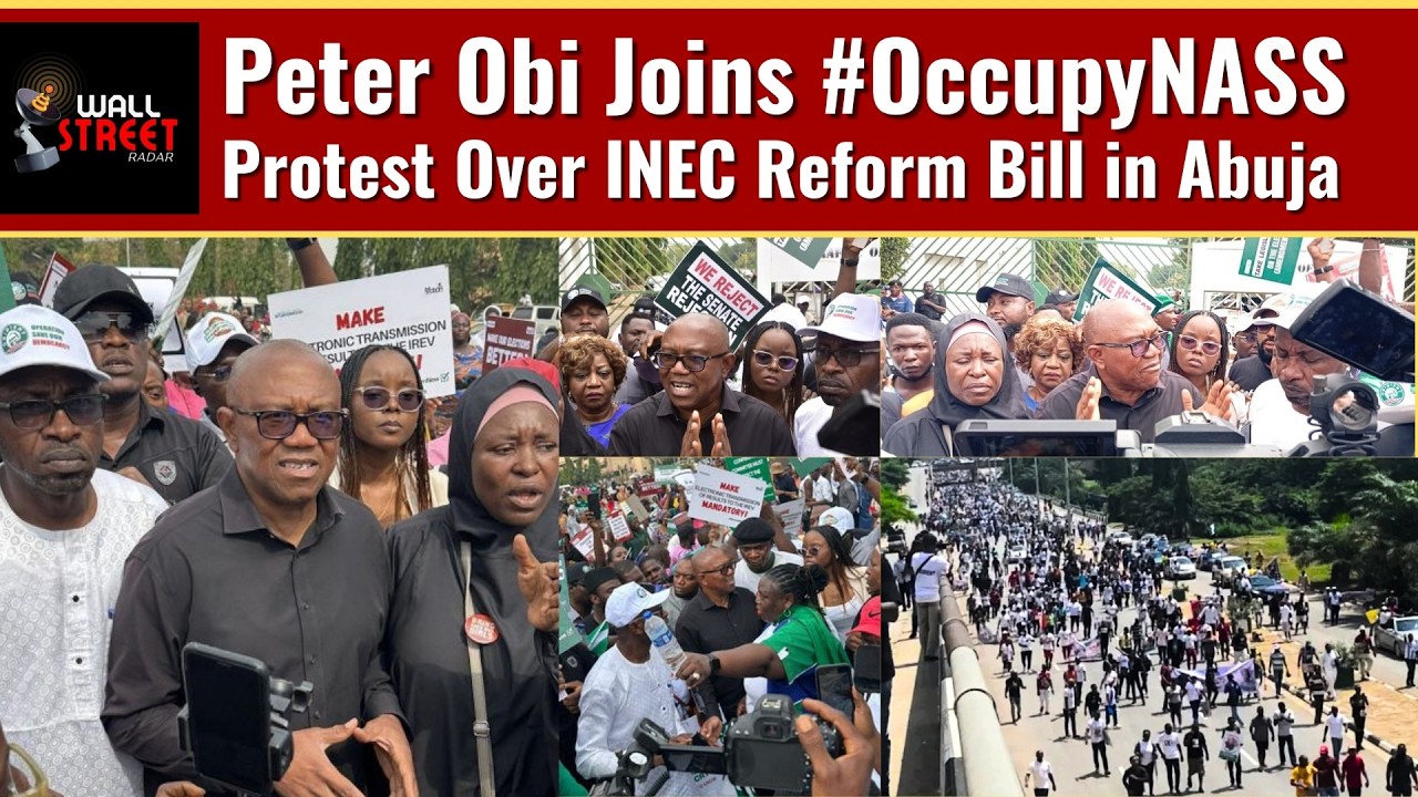 Peter Obi Joins #OccupyNASS Protest Over INEC Reform Bill in Abuja