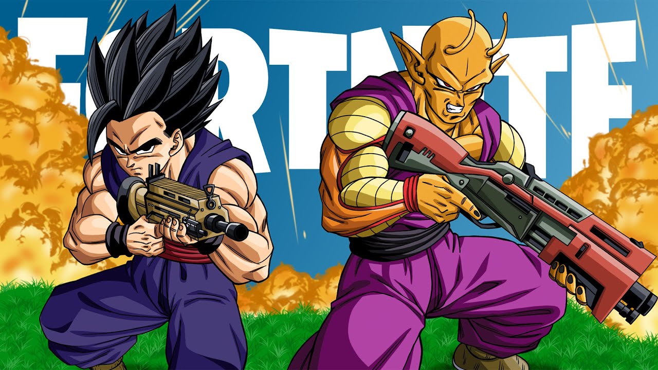 Гохан и Пикколо играют в Fortnite