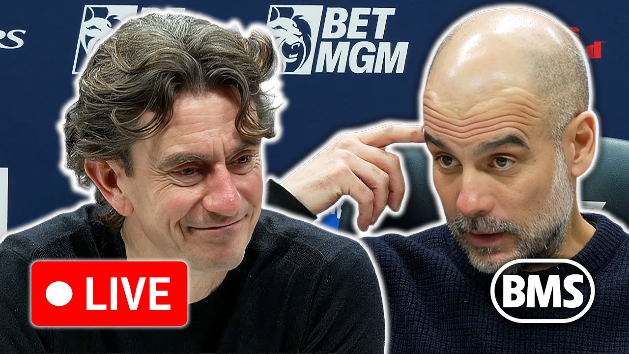 🔴 LIVE | Pep Guardiola and Thomas Frank post-match press conference | Tottenham 2-2 Manchester City