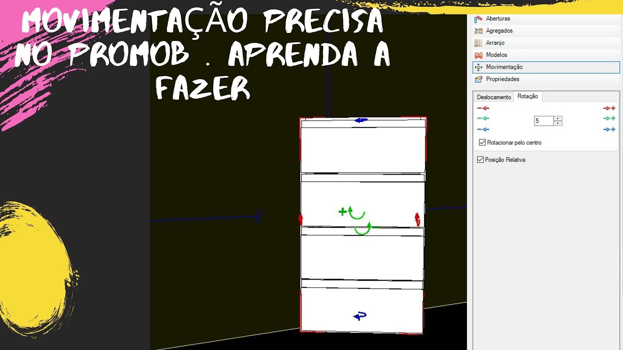 Como movimentar objetos de forma precisa e rápida no promob?