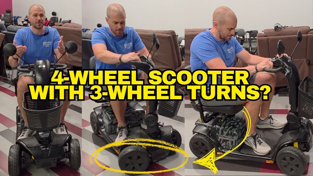 Turns Like a 3-Wheel! | Pride Victory Platinum 4-Wheel Scooter