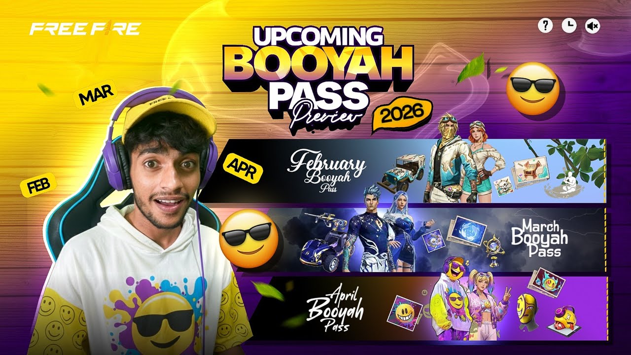 FEB, MARCH, APRIL BOOYAH PASS 🇮🇳 Free Fire Max