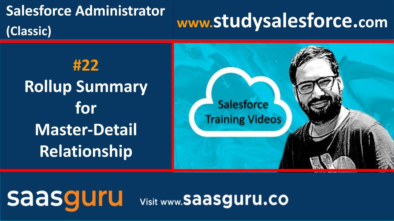22 Rollup Summary field in master detail relationship in salesforce | Salesforce Training Videos