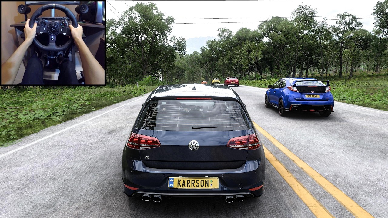 Volkswagen Golf R VS Hatchbacks - Forza Horizon 5 | Logitech G920 Steering Wheel