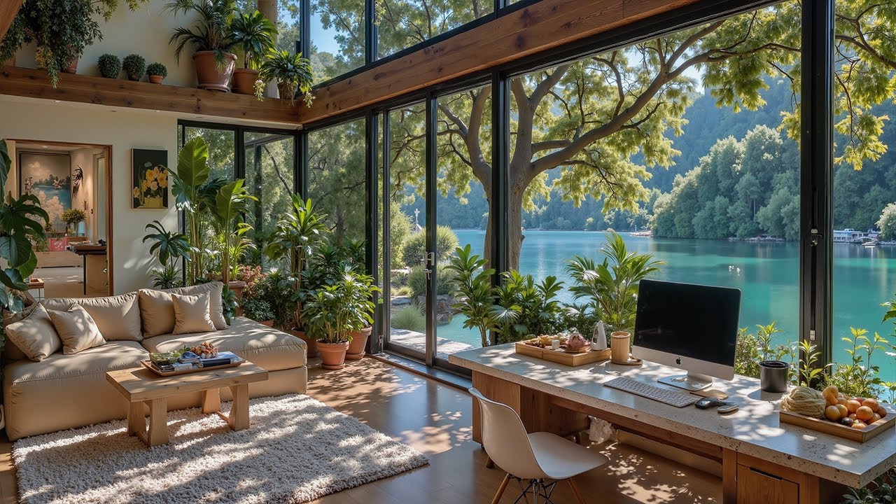 Warm Spring Morning Lakeside Home Jazz – Smooth Instrumental Music for Relax, Work & Focus