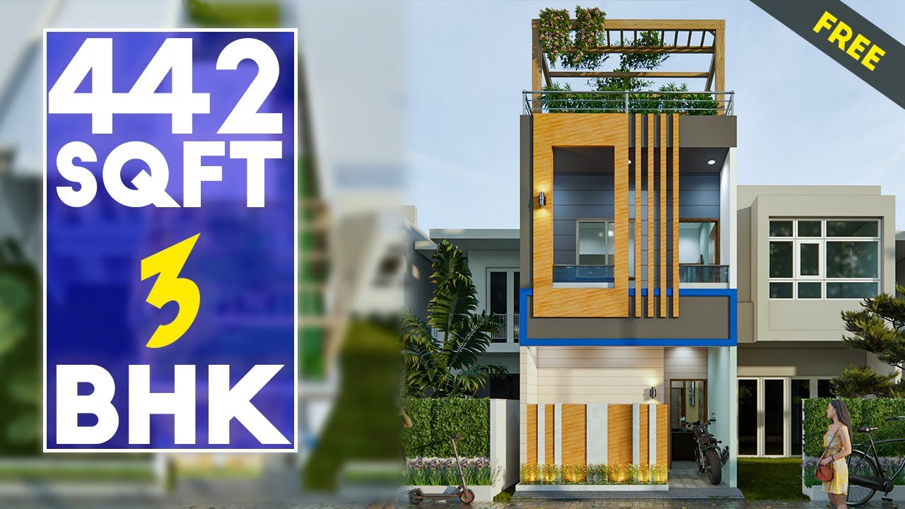 13X34 Feet Modern House Design With 3 Bedroom House Plan #kkhomedesign